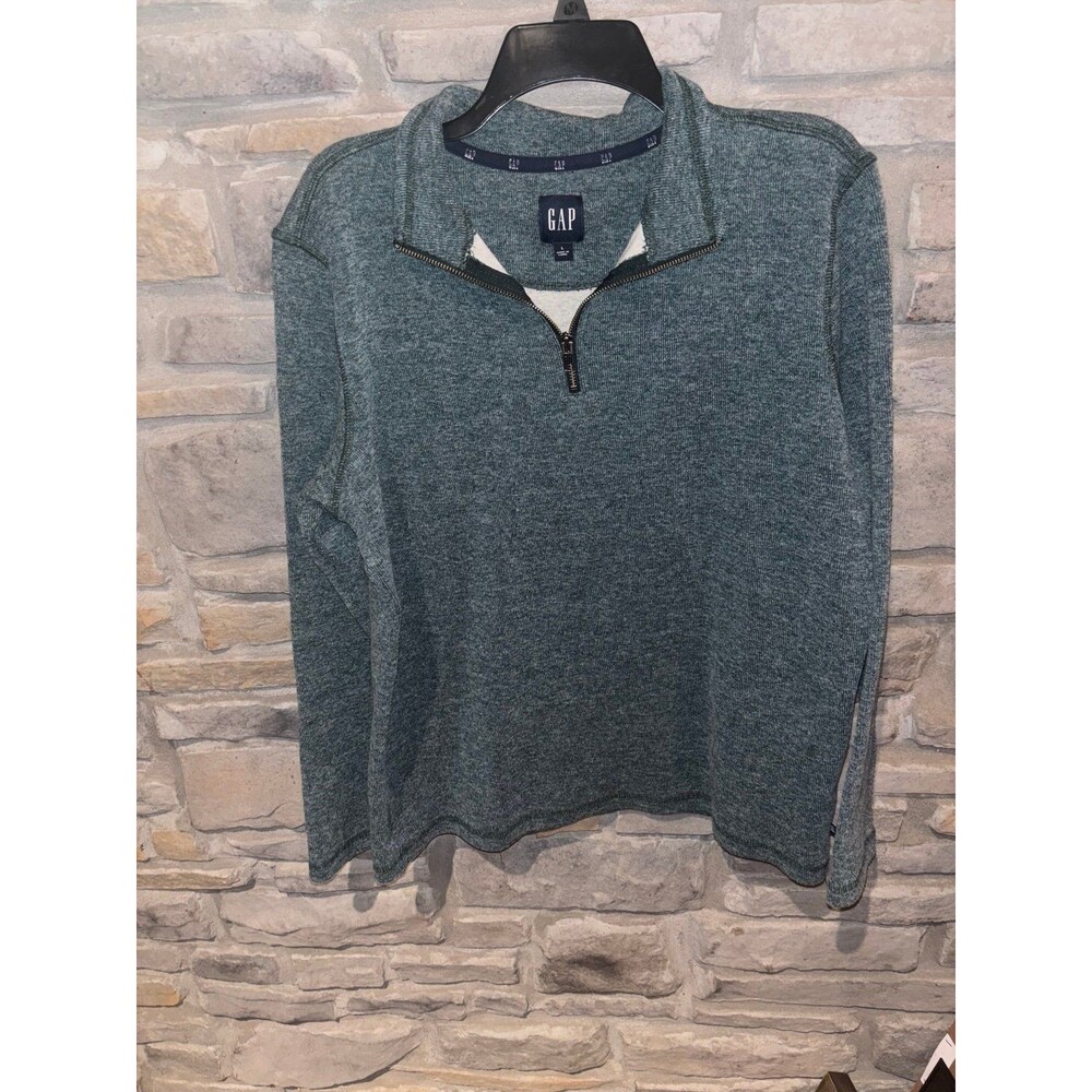 Men’s GAP long sleeve half zip pullover sweater size Large